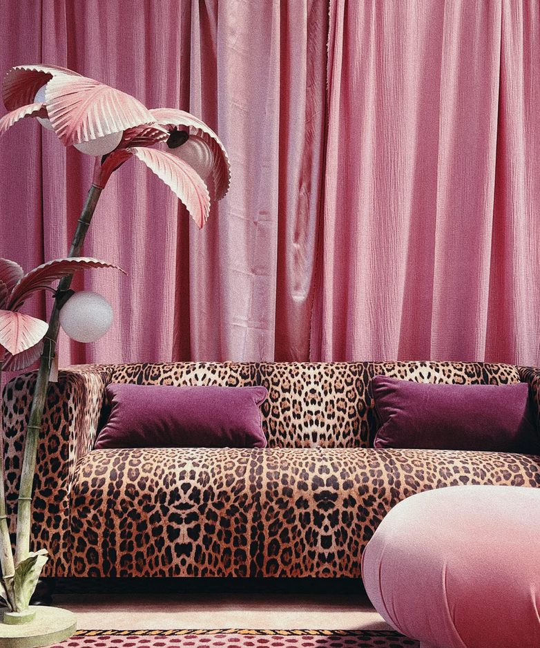 vintage leopard print sofa