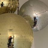Large mirrored ball display from SoHo, London