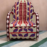 African beaded Yoruba throne chair C.1980