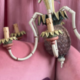 1970s pineapple 6-arm chandelier