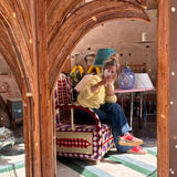 1970s Vivai Del Sud bamboo palm mirrors / folding screen
