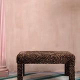 Wonderful leopard print footstool / coffee table