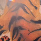 1970s large tiger painting signed dated.
