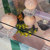 Roche Bobois lucite pink ball coffee table