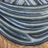 Italian carved drape mirror C.1980