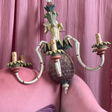 1970s pineapple 6-arm chandelier