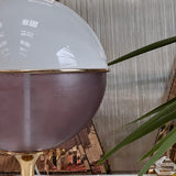 Large lucite amethyst globe lamp C.1960