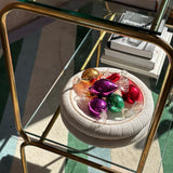 1950s Italian brass shelving unit with bevelled glass