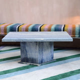 1970s Italian blue marble coffee table