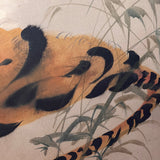 1970s large tiger painting signed dated.