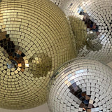 Large mirrored ball display from SoHo, London