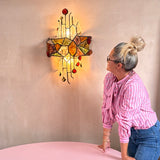 Pair of 1960s Albano Poli brutalist wall lights