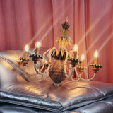 1970s pineapple 6-arm chandelier