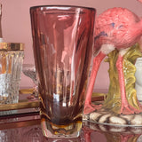 Large Murano ombre plum/amber vase C.1970