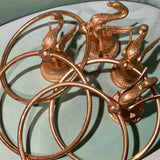 Italian gold plated swan towel holder C.1970