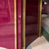Jean Claude Mahey 12 seater dining table c.1970 magenta