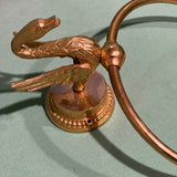 Italian gold plated swan towel holder C.1970