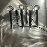 Pair of 1970s Sciolari chrome table lamps
