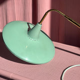 Mint green Angelo Lelli for stilnovo extending plug in wall light C.1950