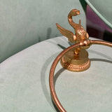 Italian gold plated swan towel holder C.1970