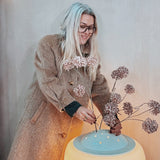 1970s Pia Guidetti flower lamp