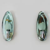 Pair of mint green mirrored glass Fontana Arte wall lights C.1970