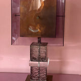 Romeo Rega large amethyst lucite lamp C.1970
