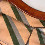 1930s Italian chunky peach wood framed wavy mirror