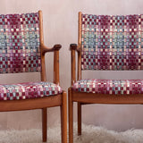 Wonderful Danish armchair by Johannes Andersen c.1960 recovered in 80s Mission fabric (sold separately) two available.