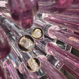 Beautiful Italian Lilac lucite chandelier C.1970