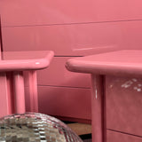 1980s handmade Italian pink bedroom furniture set