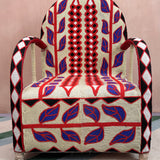 African beaded Yoruba throne chair C.1980