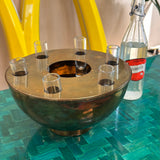 1970s Italian brass shot glass ice bucket