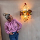 Pair of 1960s Albano Poli brutalist wall lights