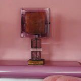 Romeo Rega large amethyst lucite lamp C.1970