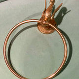 Italian gold plated swan towel holder C.1970