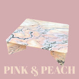 1970s Italian pink & peach marble coffee table
