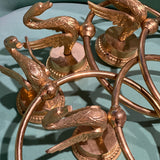 Italian gold plated swan towel holder C.1970