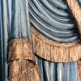 Italian carved drape mirror C.1980