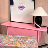 1950s Black Iron upholstered floral bench