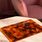 Faux Tortoiseshell Plexiglass Tray By Alpac, France Circa 1980
