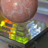 Roche Bobois lucite pink ball coffee table