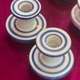 Sicilian ceramic candle holders x 2
