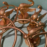 Italian gold plated swan towel holder C.1970