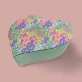 Heart shaped coffee table vintage Sanderson fabric