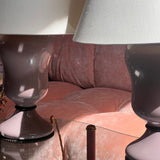 Pair of Lavender ceramic lamps