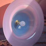 Large chunky Murano pink and blue pendant light C.1970 no