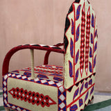 African beaded Yoruba throne chair C.1980