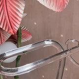Italian 1970s lucite towel rail