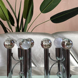 Pair of 1970s Sciolari chrome table lamps